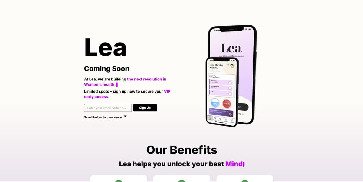 Lea - Skeleton Landing Page